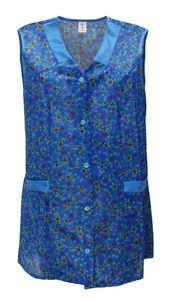 7/8 Kasack 85 cm Dederon Kittel kurz Schürze Polyester, Farbe:blau, Größe:48