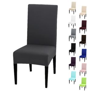 Stuhlhusse Stretch Anthrazit elastischer Universal Stuhlüberzug Esszimmer Stuhlbezug Dehnbar, 1 Stück