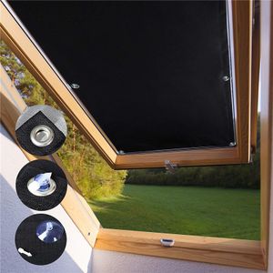 96x100cm Schwarz Dachfensterrollo Verdunkelungsrollo Sonnenschutzrollo UV Schutz Thermo Rollo mit Saugnäpfe Ohne Bohren 100% Blickdicht