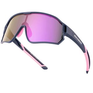 ROCKBROS Fahrradbrille Kinder/Jungen 8-14 Alt Sonnenbrille Polarisierte Brille für Outdoorsport Blau