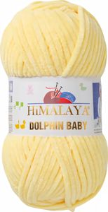 Strickfein Himalaya Dolphin Baby super Bulky Chenille Garn Wolle strickgarn 100 gr 80302 - hellgelb