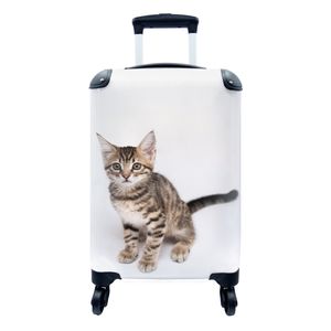 Koffer Handgepäck Fotokoffer Trolley Rollkoffer Kleine Reisekoffer auf Rollen - Katze - Kätzchen - Haustier Passend in 55x40x23 cm