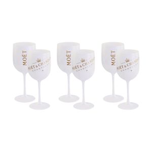 Moët & Chandon 6x Champagnergläser Champagner Gläser Imperial Ice Set in Weiß