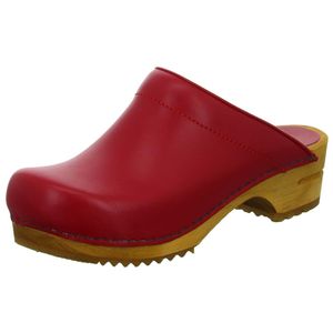 Sanita Wood-Lotte Open Clog Red Gr.40