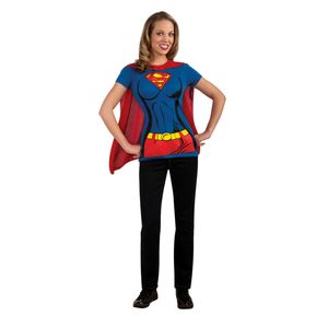 Supergirl - Kostüm-Oberteile für Damen BN5106 (S) (Blau/Rot)