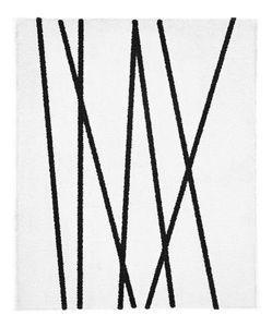 Badematte - Polarweiß - Schwarz - Polyacryl - 55 x 65 cm