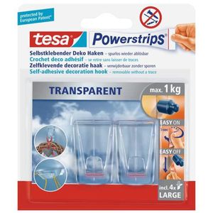 tesa Powerstrips DECO HAKEN XL Haltekraft: max. 1,0 kg 2 Haken und 4 Powerstrips