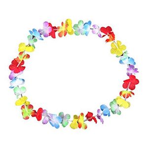 Schramm® 30 Stück Blumenketten Multicolor Bunt Blumenkette Hawaiikette Hawaiiketten