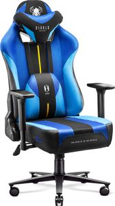 Diablo X-Player Gaming Stuhl Bürostuhl Schreibtischstuhl Stoff 3D Armlehnen Ergonomisches Design Nacken/- Lendenkissen Farbe: Frost Black, Größe: King