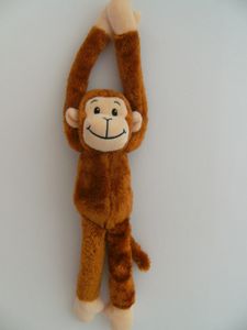 Plüschtier Affe 40 cm, rotbraun, Hängeaffe Affen Hängeaffen Kuscheltiere Stofftiere Klettband