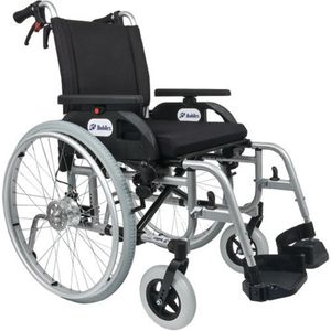 FabaCare Premium Rollstuhl mit Trommelbremsen Dolphin 271448, Aluminiumrahmen, Leichtgewichtrollstuhl, Alurollstuhl, Sitzbreite 48 cm, bis 150 kg