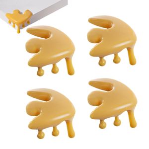 Leap 4 Stück Tischeckenschutz, Eckpolster für schrille Kantenmöbel – selbstklebender weicher Gummi-Schaumstoff-Möbel-Eckenschutz, Baby-Schutz, Tischschutz - Gelb