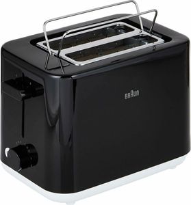 Braun HT1010BK  2-Scheiben-Toaster  1.000 Watt  Brötchenaufsatz