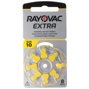 Rayovac Extra Advanced 8er Pack PR70 / 10A - Zink-Luft Hörgeräte-Knopfzelle, 1,45 V