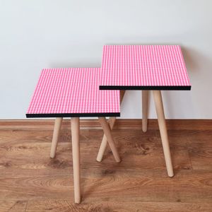 Skye Decor, 2Shp240 - Pink, Beistelltische, Satztisch (2 Stück), Rosa, MDF, 35 x 47 x 35 cm