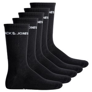 Pánske tenisové ponožky JACK&JONES 5 Pack - JACBASIC LOGO TENIS SOCK, One Size Black 40-46