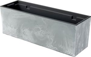Prosperplast Urbi Case Beton Effect Collection 58x18x19.5 Cm Blumentopf Durchsichtig  Durchsichtig One Size