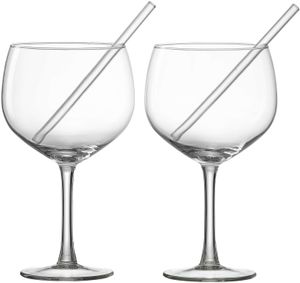 RITZENHOFF & BREKER Ginglass 650ml s brčkem na pití 4 kusy