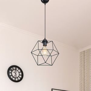 Pendelleuchte Bebington Hängelampe Vintage Deckenlampe Schwarz 1 x E27 Küchenlampe hängend