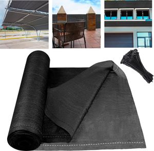XMTECH 1x10m HDPE plotová zástěna Tenisová zástěna Soukromý plot Větrná clona Síť proti slunci se stínící sítí s kabelovou vazbou, antracitová barva