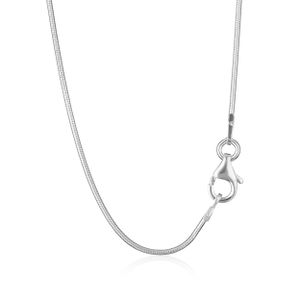 40cm Schlangenkette rund 925 Sterling Silber Damen Halskette dünn Breite: 0,9mm