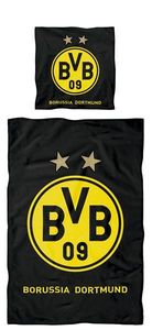 BVB Borussia Dortmund Linon Bettwäsche 2 teilig Bettbezug 135 x 200 cm Kopfkissenbezug 80 x 80 cm Logo