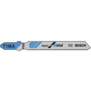 Stichsägeblatt T 118 A Gesamt-L.92mm Zahnt.1,1-1,5mm HSS 5 St./Karte BOSCH