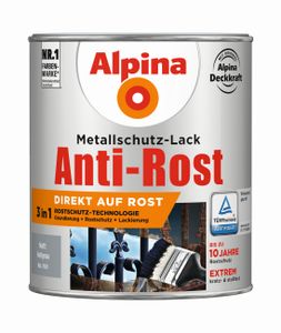 Alpina Metallschutz-Lack Anti-Rost 750 ml hellgrau matt