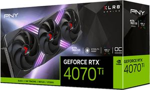 Pny Rtx 4070 Ti Rgb Verto Oc 12gb Gddr6x Grafikkarte Silber  Silber One Size