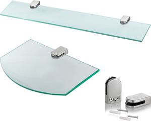 Glas Regal, Größe:50 x 10.16 x 0.6 cm, Glasboden:Milchglas | Rechteck
