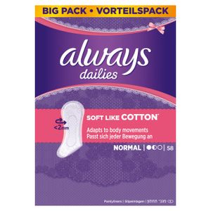 Always Soft like Baumwolle Slipeinlagen normal (58 St.)
