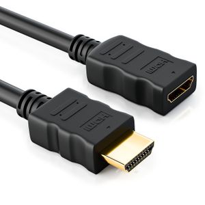 deleyCON High Speed HDMI Kabel Verlängerung 0,5m - Buchse zu Stecker