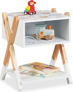 relaxdays Nachttisch für Kinder offenes Fach