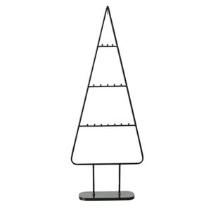 Metall Tannenbaum schwarz - 111 cm - Weihnachts Deko Ständer mit Haken für Zierschmuck - Metallbaum Dekobaum Weihnachten Advent Winter Dekoration