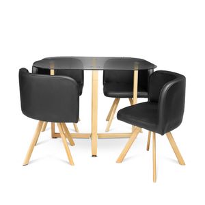 Milton & Oldbrook Sofia 5-dielny jedálenský set - jedálenský stôl so 4 stoličkami drevo