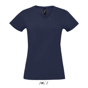 Damen Imperial V-Neck Women T-Shirt - V-Ausschnitt - Farbe: French Navy - Größe: M