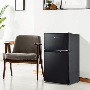COSTWAY Kühlschrank mit Gefrierfach Kühl-Gefrier-Kombination 85L