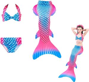 2020 Mädchen Kinder Kinder Meerjungfrau-Schwänze für Badeanzug Schwimmender Bikini Badeanzug Kleine Meerjungfrau-Schwanz Cosplay, 110cm