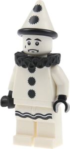 1x Lego Minifiguren Serie 10 Trauriger Clown Hut weiß 71001 col10-11 col155