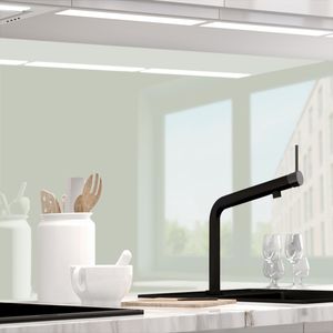 Küchenrückwand selbstklebend Matt-Optik - SALBEI GRÜN - 1.8mm, versteift, alle Untergründe, Hart PET Material, PREMIUM 60 x 220cm