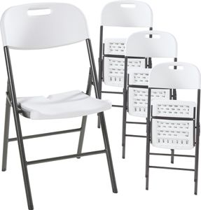 Klappstuhl 'Ljusnarsberg' 4er Set 87x46x53cm Kunststoff Weiß