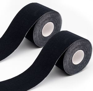 axion Kinesiologie-Tape 5cm x 5m - 2 Rollen - Wasserfestes Tape in schwarz, Physiotape, Kinesiologie-Tape