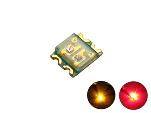 Schönwitz 51129 4 Stück DUO Bi-Color LED SMD 0605 gelb / rot mit Kupferlackdraht und gemeinsamer Anode