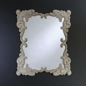 Casa Padrino Barock Wandspiegel Antik Stil Creme 92 x 110 cm - Barocker Spiegel Antikweiß