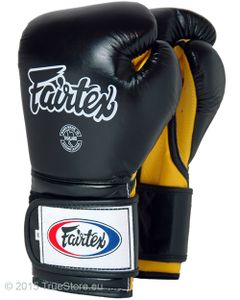 Fairtex Heavy Hitter's Boxhandschuhe - Mexican Style (BGV9), Schwarz/Gelb 12 Unzen