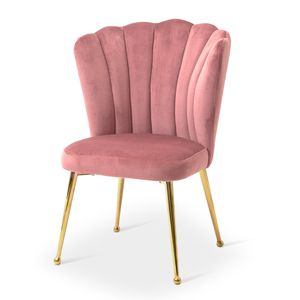 Zamatová jedálenská stolička Milton & Oldbrook Vienna Pink