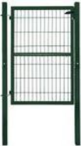 Gartentor Tor für Gartenzaun Zaun 140 cm hoch Gartentür aus Metall für Stabmattenzaun Abschließbar inkl. Pfosten Grün V2Aox