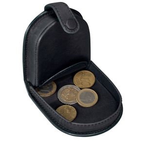 Benthill Echt-Leder Münzbörse - Minigeldbörse mit Kleingeldschütte - Leder Geldbörse für Münzen - Wiener-Schachtel - Schüttelbörse