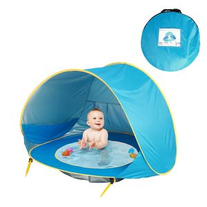 Leichte Baby Kleinkinder Spielzeug Haus Reisen Strand Sonnenschutz UV-Schutz Zelt-Blau