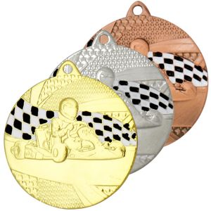Medaille Kart Gokart Medaillen SET gold silber bronze